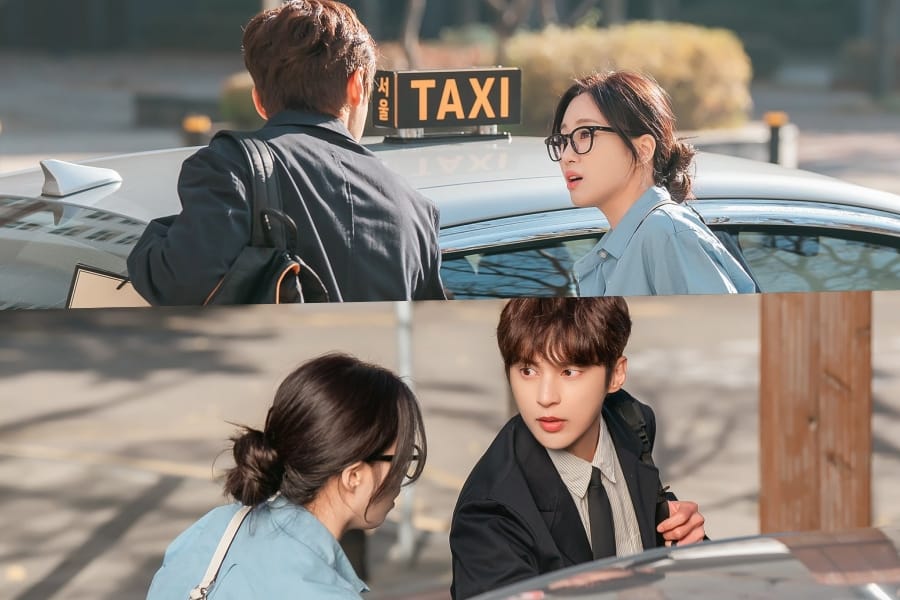 Hahm Eun Jung And Yoon Sun Woo’s First Meeting Turns Competitive As They Reach For The Same Taxi In “First Man”